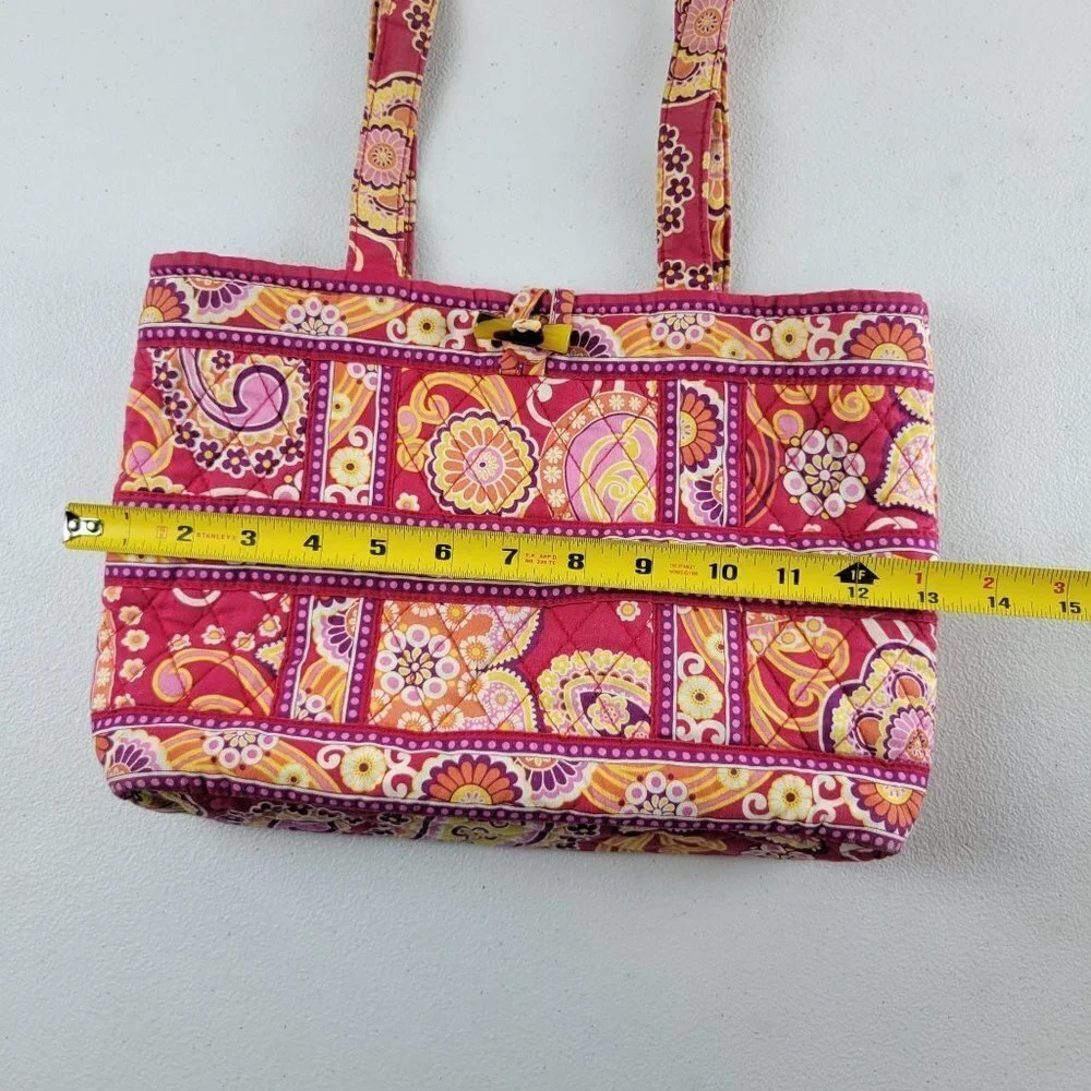 Vera Bradley Paisley Raspberry Fizz Pink Toggle Purse Shoulder Tote Bag